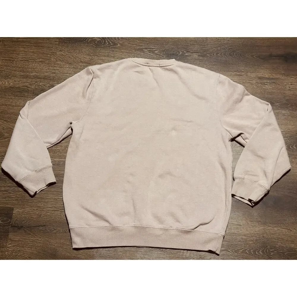 TRUE RELIGION Men’s Halo Sweatshirt Los Angeles Graphic Sweater Maeve Pink SZ L